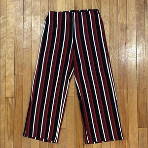URBAN OUTFITTERS Striped Crop Pant - Black, Red, and White